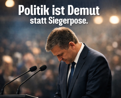 Politik ist Demut statt Siegerpose