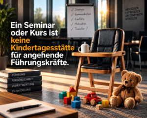 Ein Seminar oder Kurs ist keine Kindertagesstätte für angehende Führungskräfte Ein Seminar oder Kurs ist keine Kindertagesstätte für angehende Führungskräfte